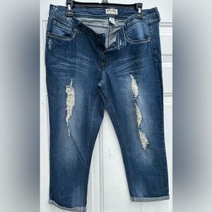 Mudd distressed denim bermuda shorts